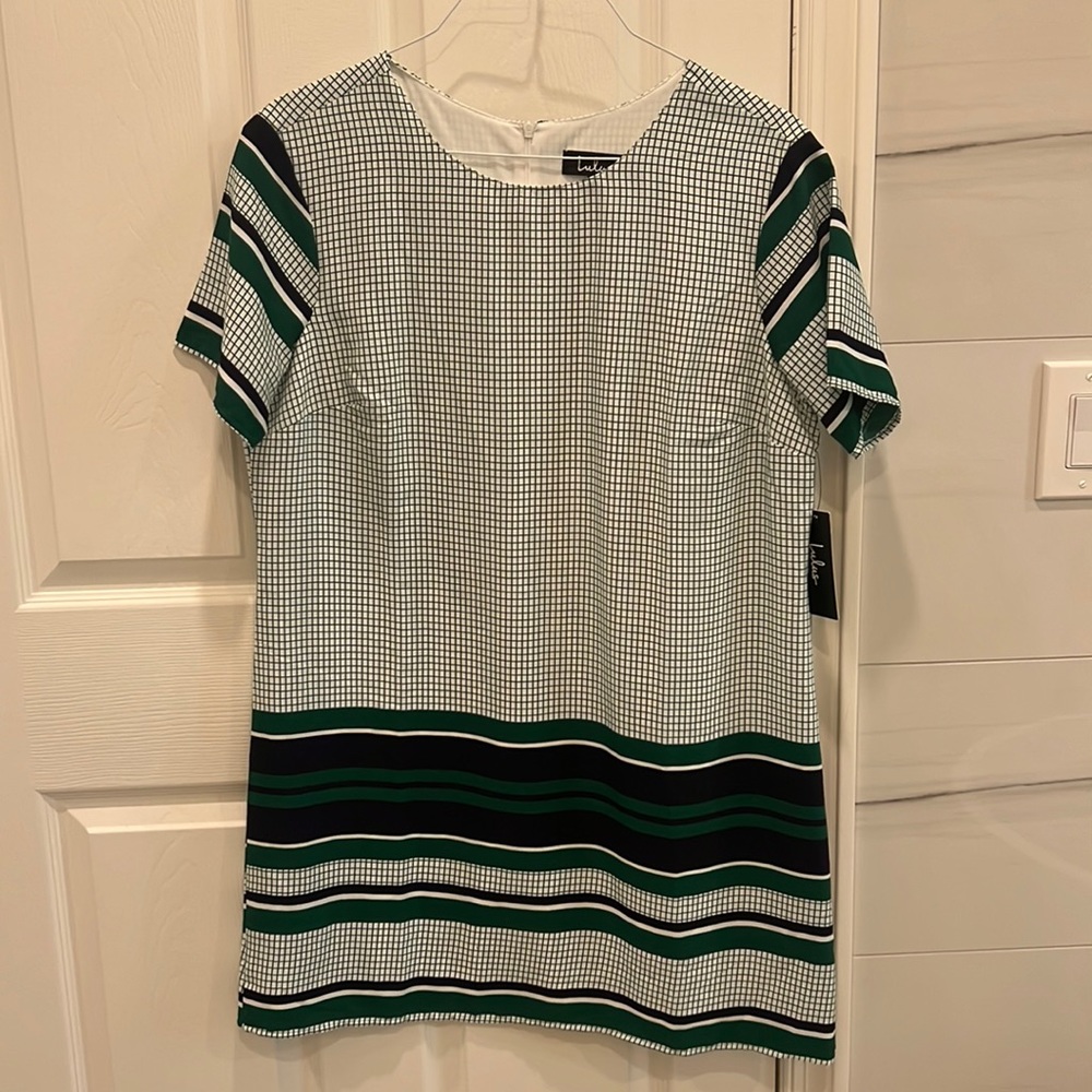 Green checkered dress for work!
